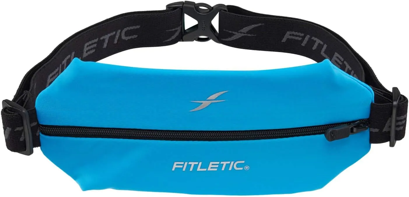 Fitletic Active Lifestyle Fanny Pack & Mini Sports Running Belt For Men & Women – Lightweight, Low Profile & Sleek Design – Ultra-Soft Expandable Lycra Pouch - Fits All Phones – Inner Organizer Pocket