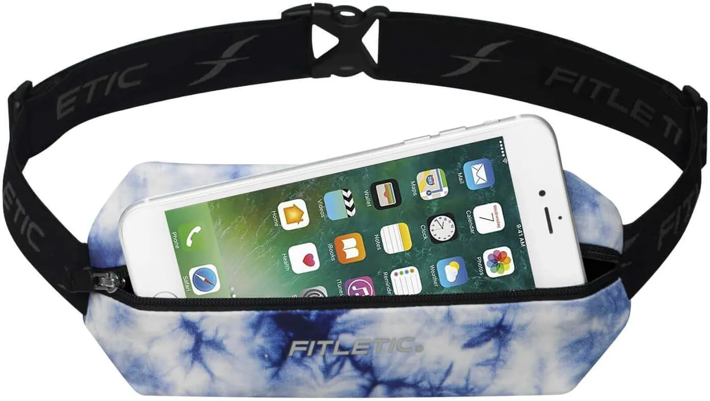 Fitletic Active Lifestyle Fanny Pack & Mini Sports Running Belt For Men & Women – Lightweight, Low Profile & Sleek Design – Ultra-Soft Expandable Lycra Pouch - Fits All Phones – Inner Organizer Pocket