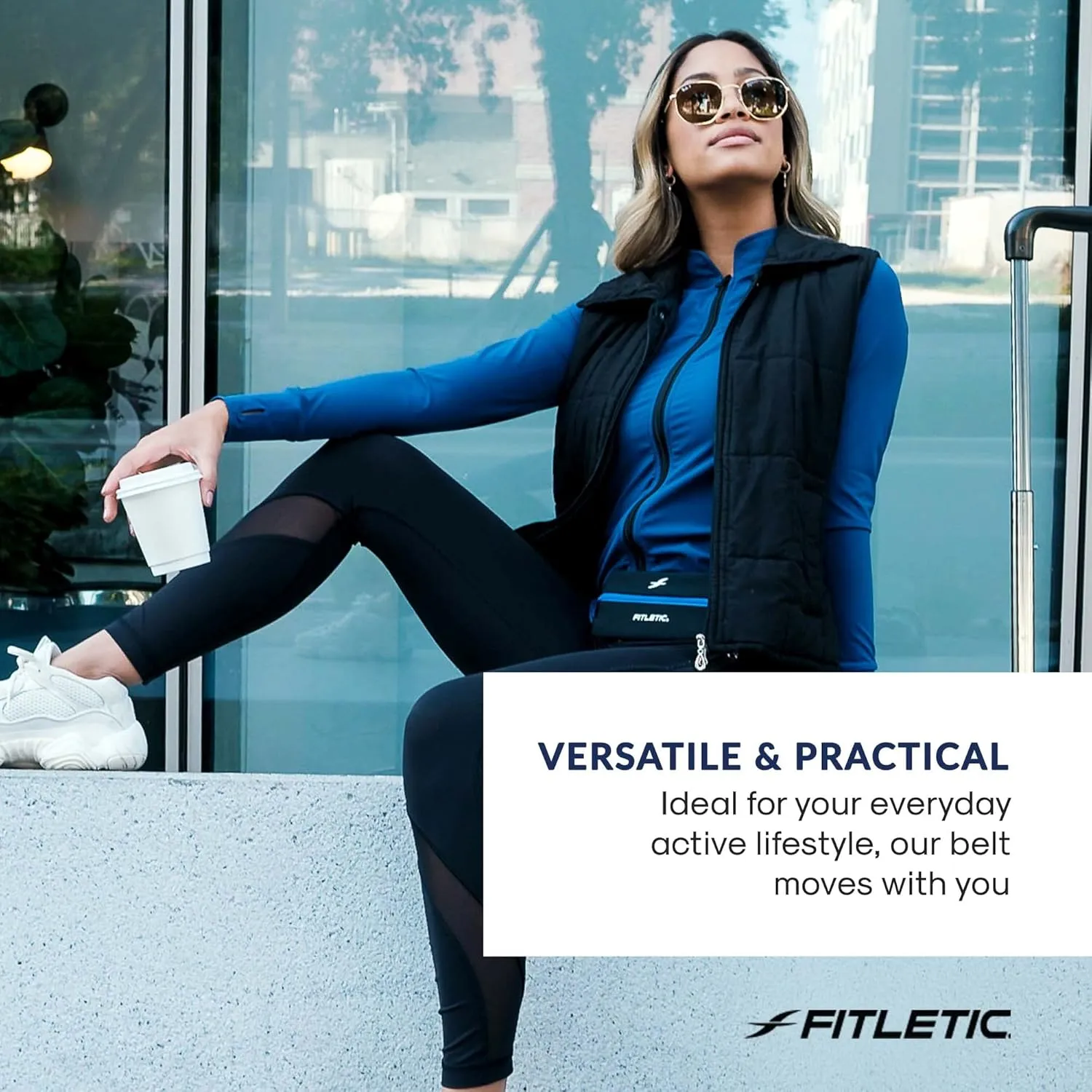 Fitletic Active Lifestyle Fanny Pack & Mini Sports Running Belt For Men & Women – Lightweight, Low Profile & Sleek Design – Ultra-Soft Expandable Lycra Pouch - Fits All Phones – Inner Organizer Pocket