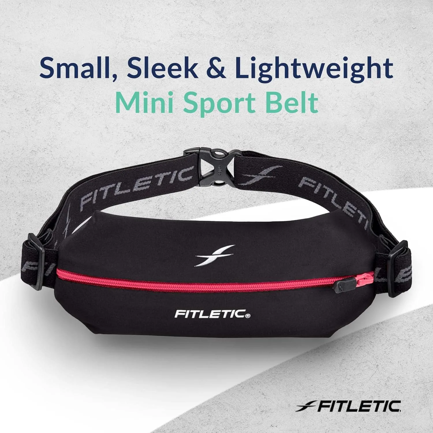 Fitletic Active Lifestyle Fanny Pack & Mini Sports Running Belt For Men & Women – Lightweight, Low Profile & Sleek Design – Ultra-Soft Expandable Lycra Pouch - Fits All Phones – Inner Organizer Pocket