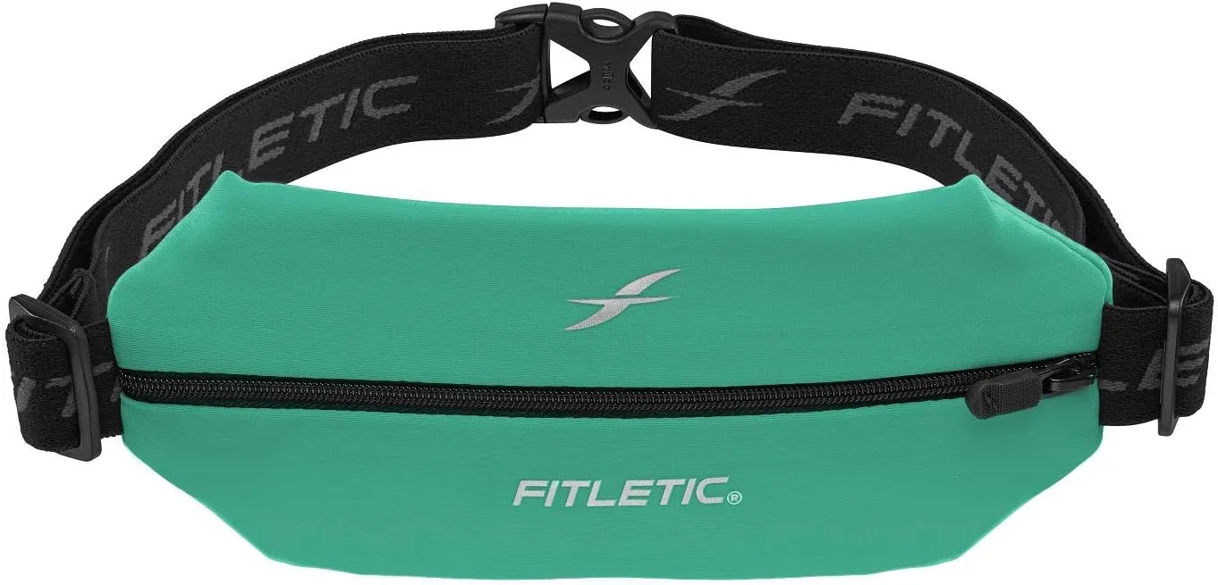 Fitletic Active Lifestyle Fanny Pack & Mini Sports Running Belt For Men & Women – Lightweight, Low Profile & Sleek Design – Ultra-Soft Expandable Lycra Pouch - Fits All Phones – Inner Organizer Pocket