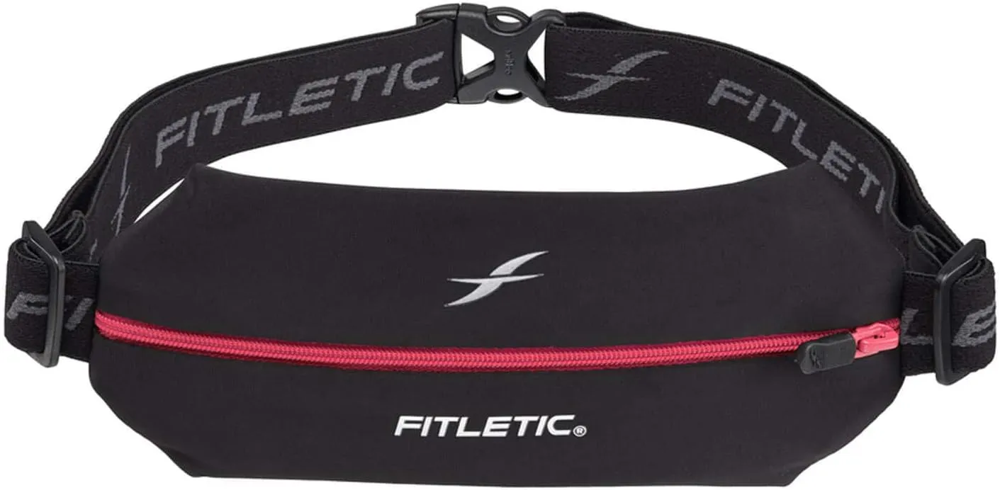 Fitletic Active Lifestyle Fanny Pack & Mini Sports Running Belt For Men & Women – Lightweight, Low Profile & Sleek Design – Ultra-Soft Expandable Lycra Pouch - Fits All Phones – Inner Organizer Pocket
