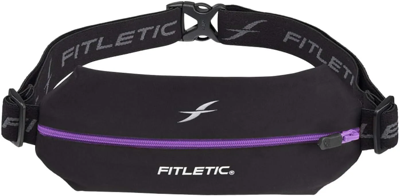 Fitletic Active Lifestyle Fanny Pack & Mini Sports Running Belt For Men & Women – Lightweight, Low Profile & Sleek Design – Ultra-Soft Expandable Lycra Pouch - Fits All Phones – Inner Organizer Pocket