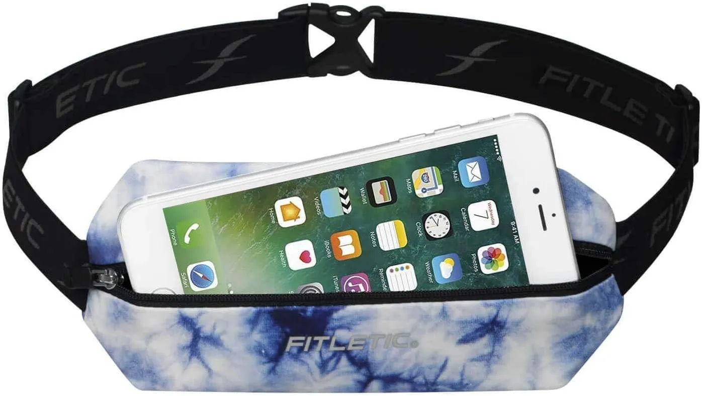 Fitletic Active Lifestyle Fanny Pack & Mini Sports Running Belt For Men & Women – Lightweight, Low Profile & Sleek Design – Ultra-Soft Expandable Lycra Pouch - Fits All Phones – Inner Organizer Pocket
