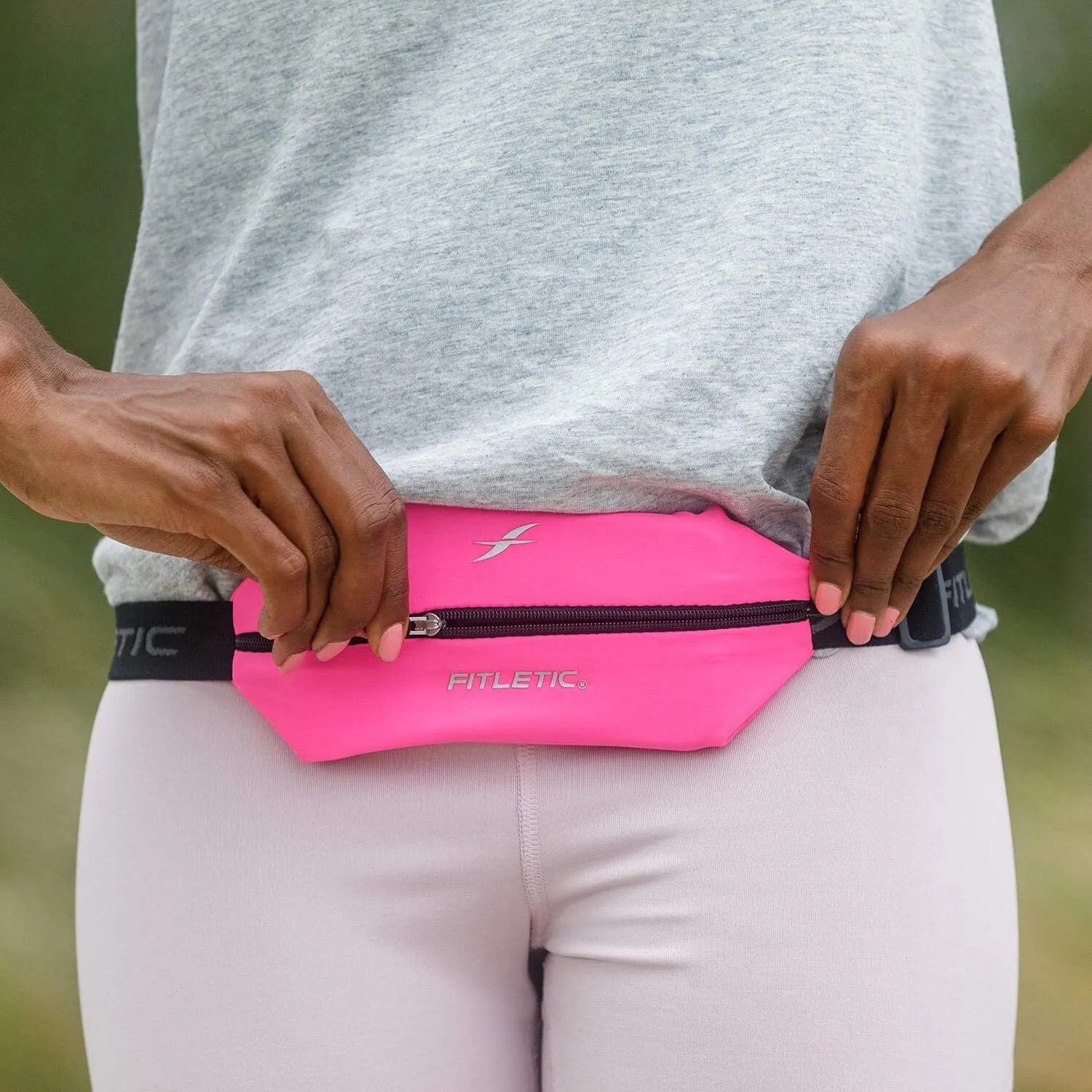 Fitletic Active Lifestyle Fanny Pack & Mini Sports Running Belt For Men & Women – Lightweight, Low Profile & Sleek Design – Ultra-Soft Expandable Lycra Pouch - Fits All Phones – Inner Organizer Pocket
