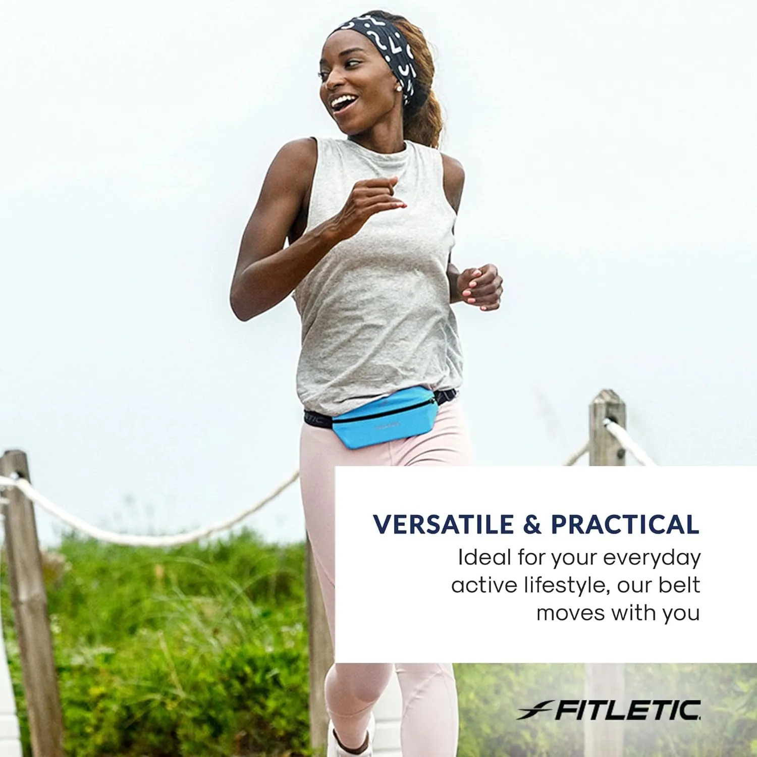 Fitletic Active Lifestyle Fanny Pack & Mini Sports Running Belt For Men & Women – Lightweight, Low Profile & Sleek Design – Ultra-Soft Expandable Lycra Pouch - Fits All Phones – Inner Organizer Pocket