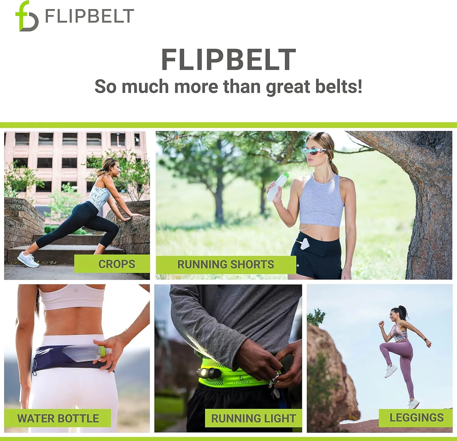 FlipBelt Zipper Running Belt, Waist Pack for Fitness and Running, US Company