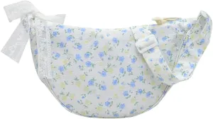 Floral Crossbody Bag for Women Cute Dumpling Shoulder Purse Small Totes Handbag Top Handle Satchel
