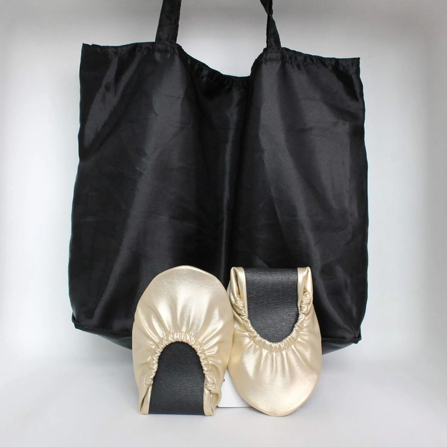 Foldable Shoes Travel Ballet Flats with Expandable Tote Bag for High Heels Folding Womens Shoes