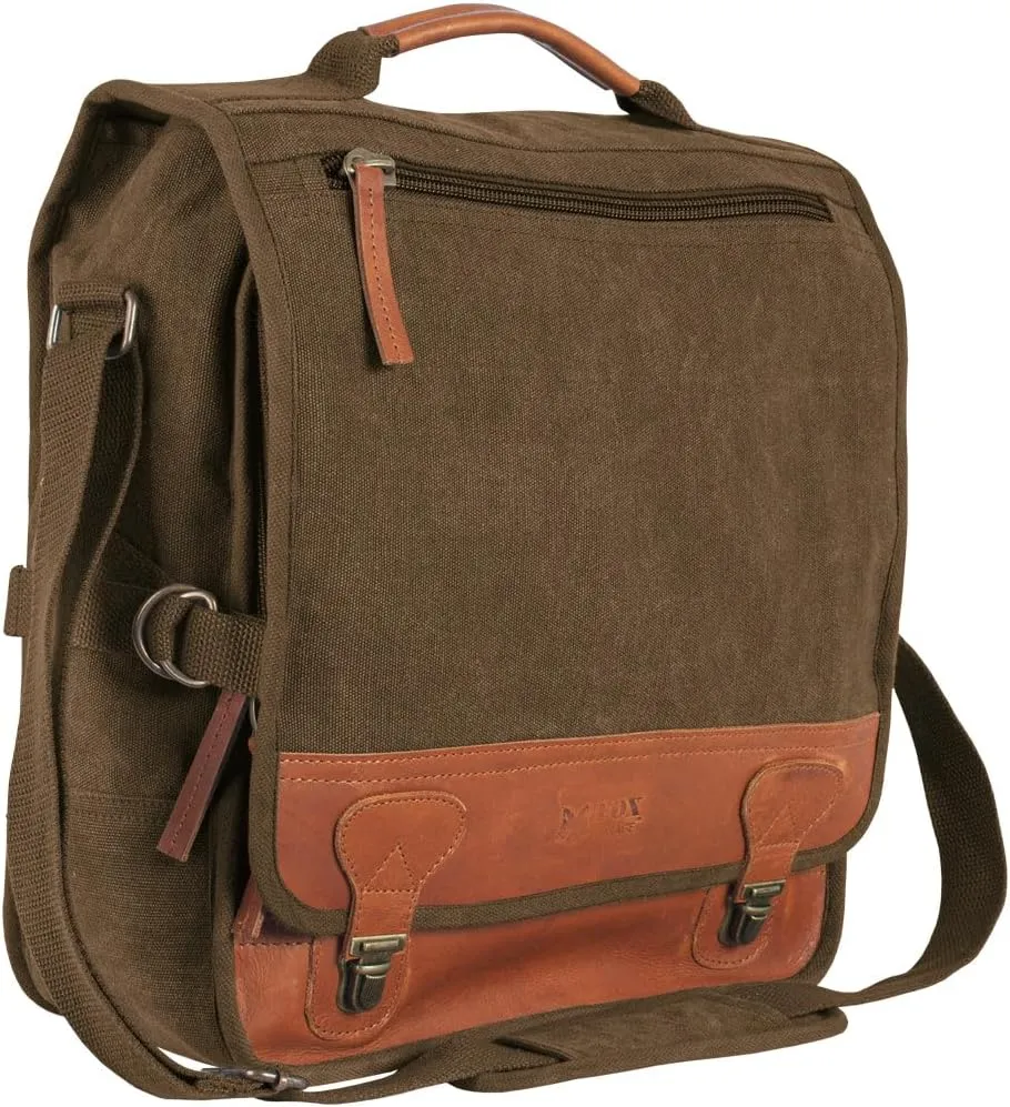 Fox Outdoor Products Classic Euro Style Messenger Bag, Vintage Brown