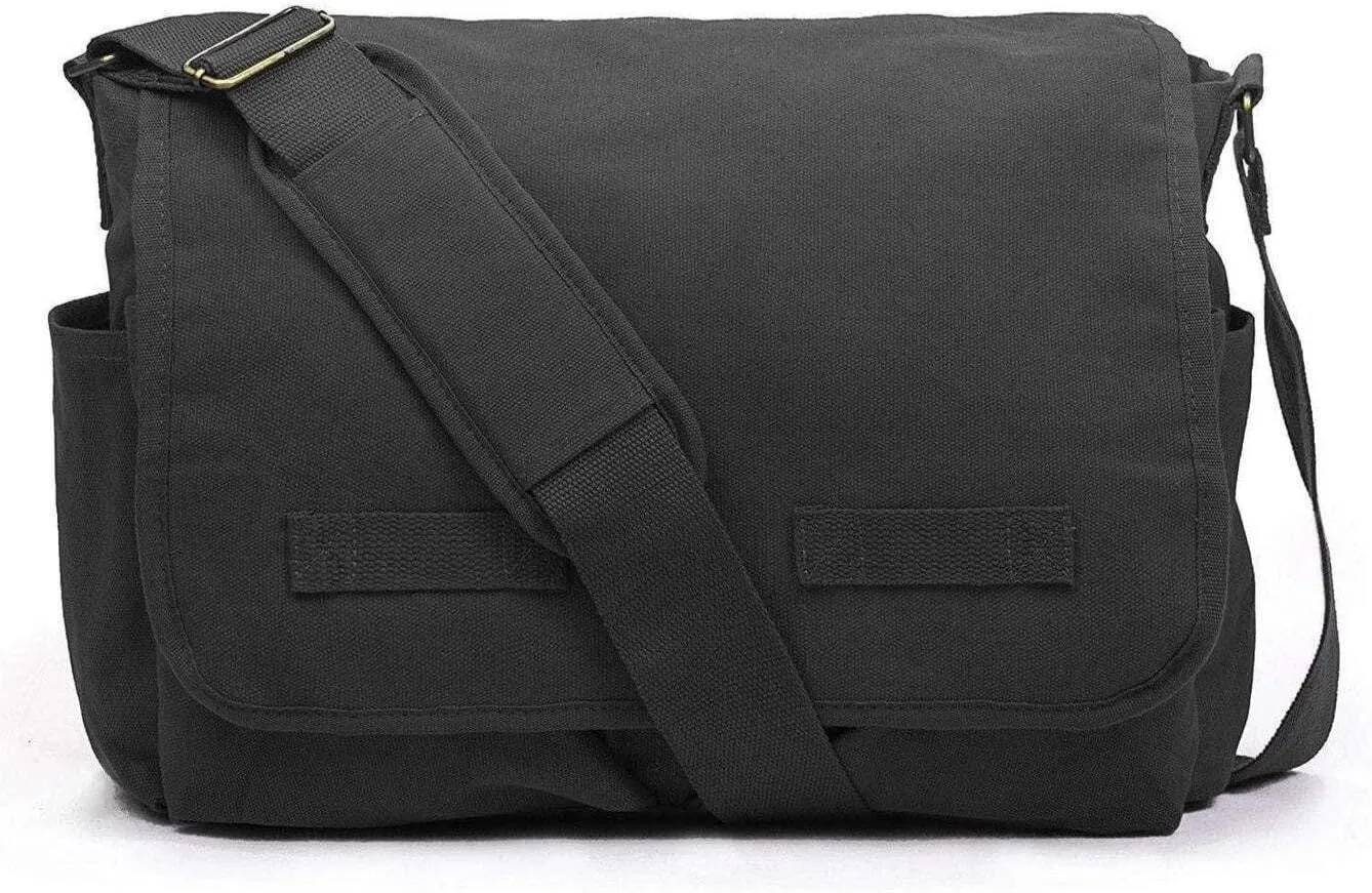 FR Fashion Co. 17" Classic Canvas Messenger Bag