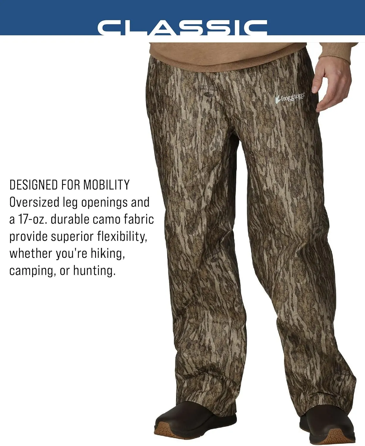 FROGG TOGGS Men's Classic Pro Action Waterproof Breathable Rain Pant