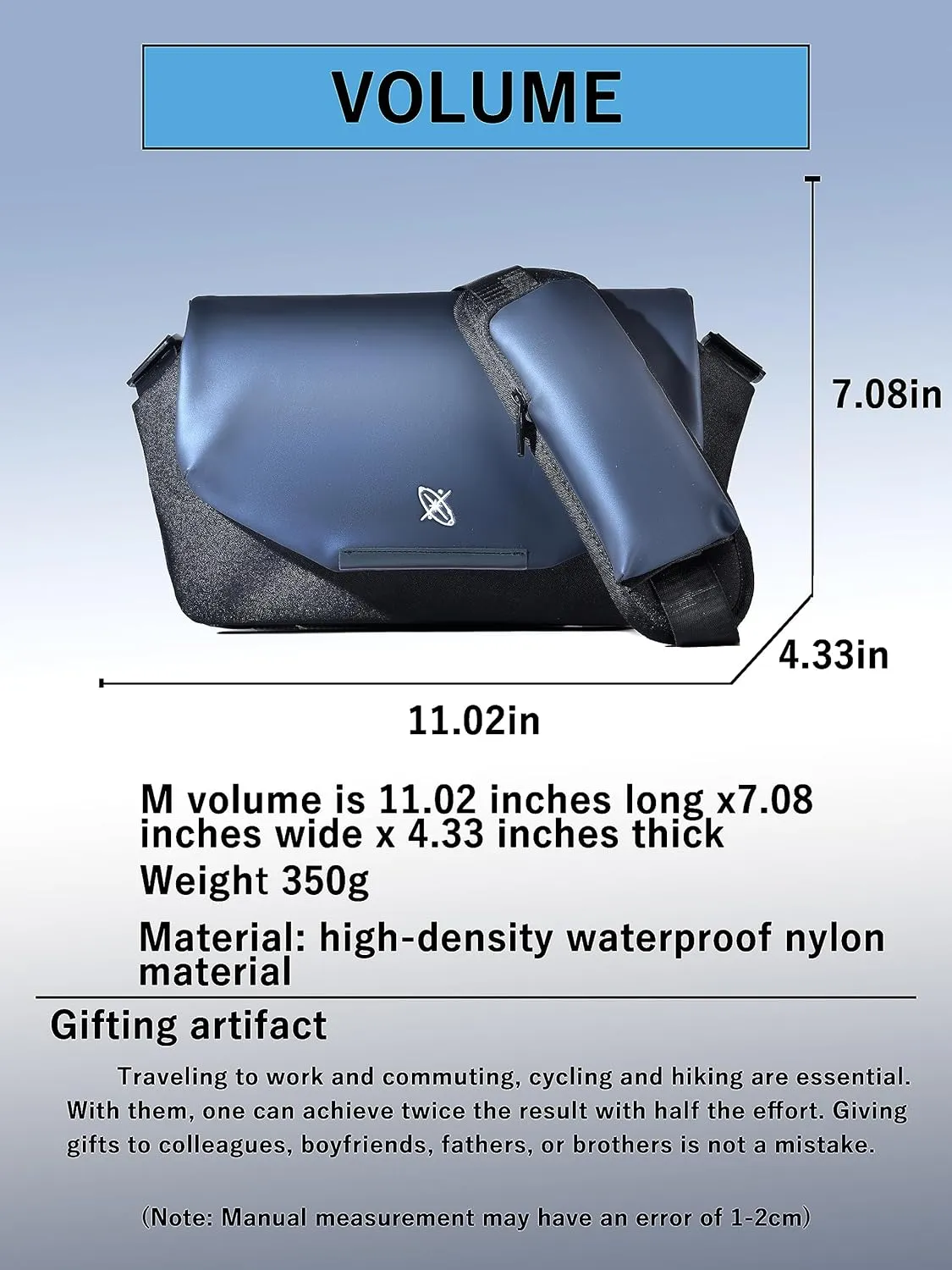 FSD. WG Satchel Messenger Bag for Men Canvas,Business Travel Bag Bookbag Shoulder Bag with Upgraded Feature