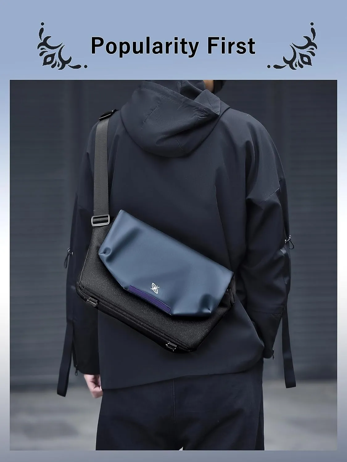 FSD. WG Satchel Messenger Bag for Men Canvas,Business Travel Bag Bookbag Shoulder Bag with Upgraded Feature