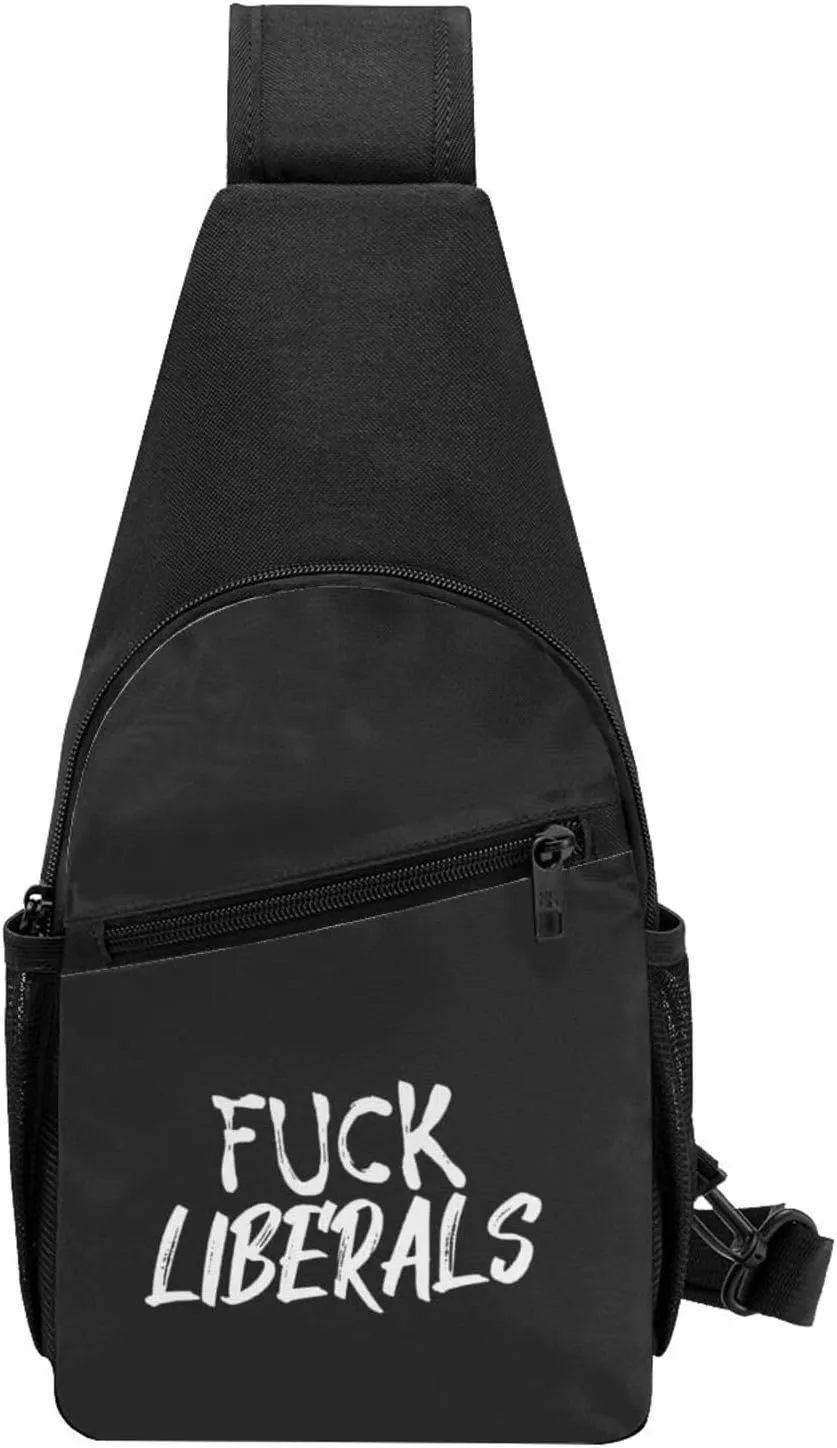 Fuck Liberals Adjustable Fanny Pack Waist Bag For Travel Sports