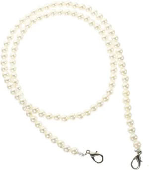 Gadpiparty Exquisite Pearl Bag Chain with Lobster Clasp Stylish Accessory for Handbags Purses and DIY Projects Elegant to Friends and Family