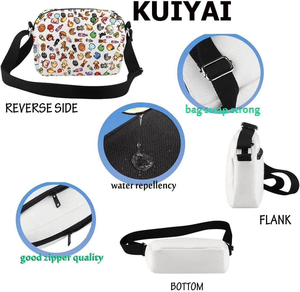 Game Inspired Crossbody Bag Video Farming Simulation Game Messenger Bag Junimo Planter Gift Farm Fishing Lovers Gift