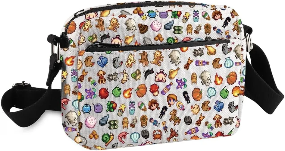 Game Inspired Crossbody Bag Video Farming Simulation Game Messenger Bag Junimo Planter Gift Farm Fishing Lovers Gift