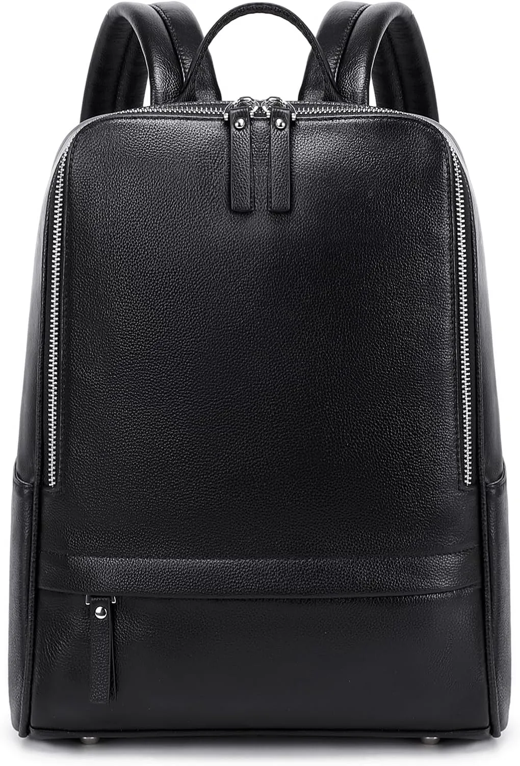 Genuine Leather Backpack Purse For Women, Black Real Soft Leather, Medium