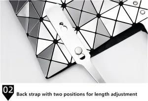Geometric Luminous Purses and Handbags for Women Holographic Reflective Bag women purses