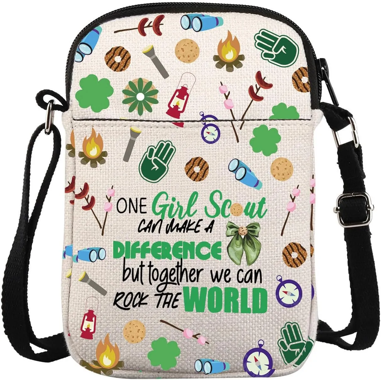 Girl Scout Crossbody Bag Girls Power Messenger Bag Scout Leader Gift Troop Life Gift Scouts Camping Gift Scout Gift For Women