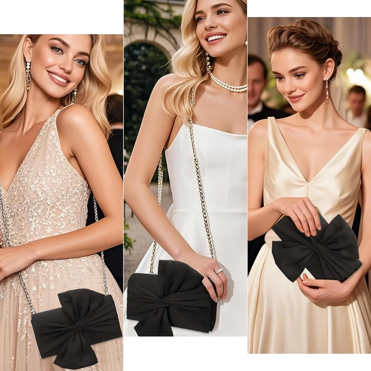 Glitter Clutch Bags for Women Evening Wedding Purse Sparkly Shiny Handbag for Women Elegant Ladies Party Clutches