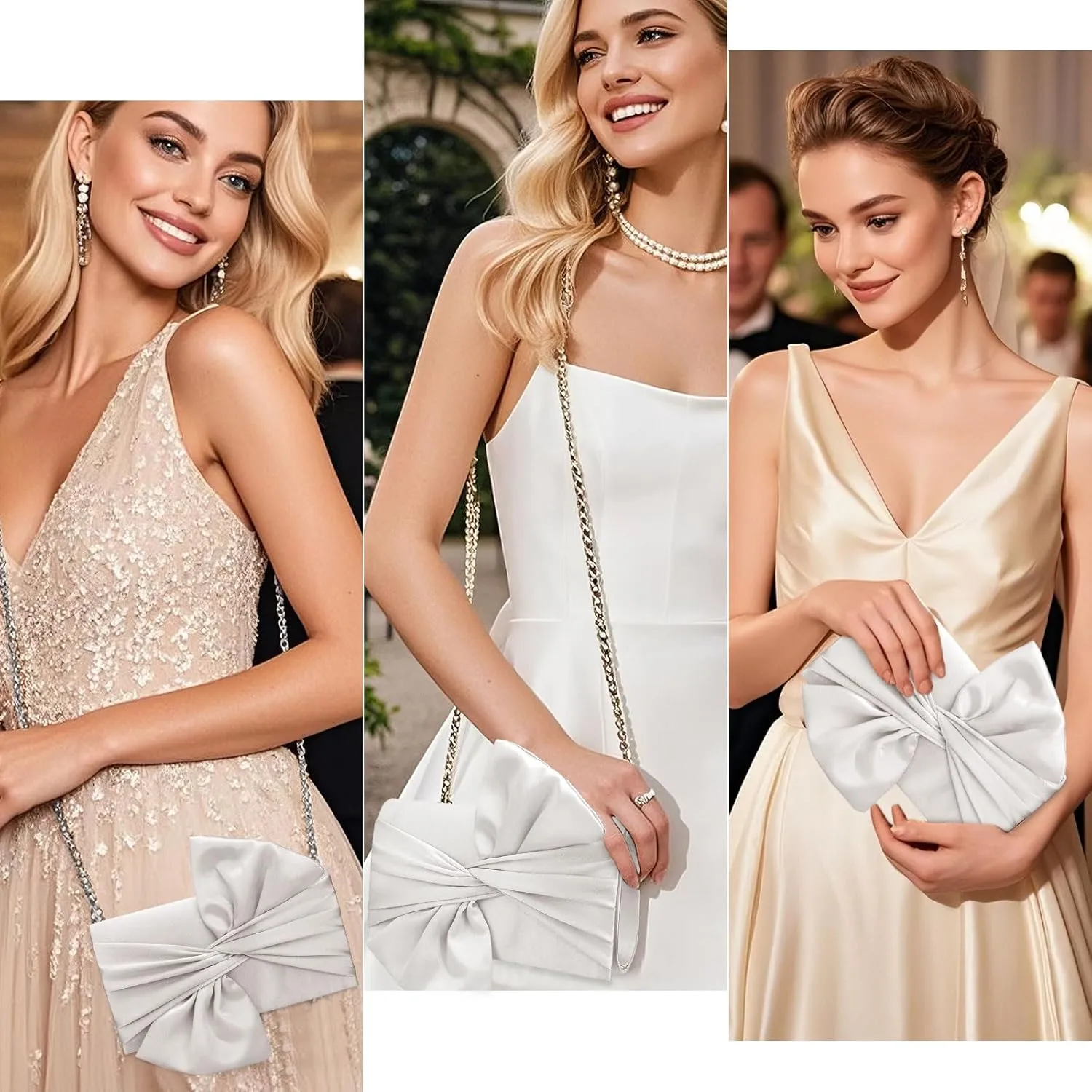 Glitter Clutch Bags for Women Evening Wedding Purse Sparkly Shiny Handbag for Women Elegant Ladies Party Clutches