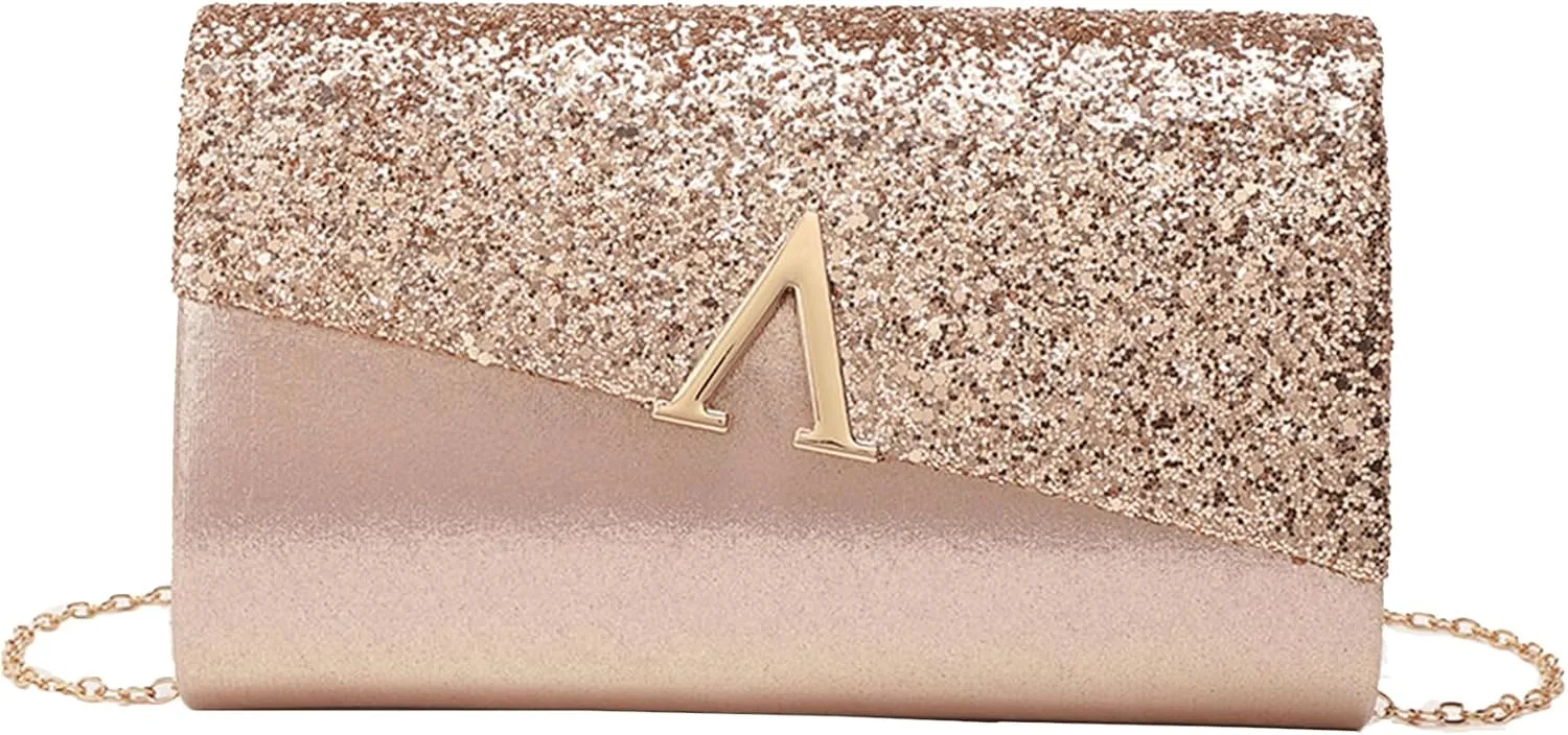 Glitter Clutch Bags for Women Evening Wedding Purse Sparkly Shiny Handbag for Women Elegant Ladies Party Clutches