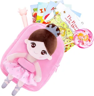 Gloveleya Toddler Backpack Kids Backpack with soft ballerina baby doll Pink Age 2 …