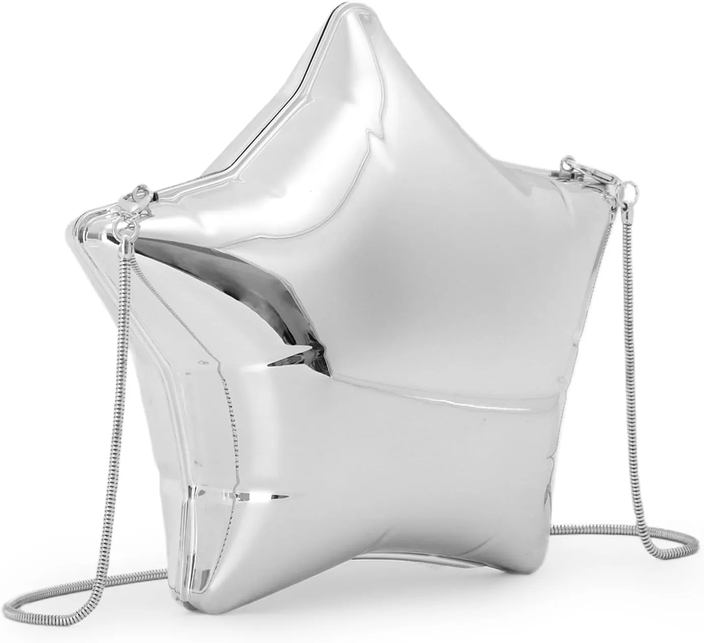 GOKTOW Acrylic Clutch Purse Star Shape Metallic Unique Evening Handbag Crossbody Bag for Women Party