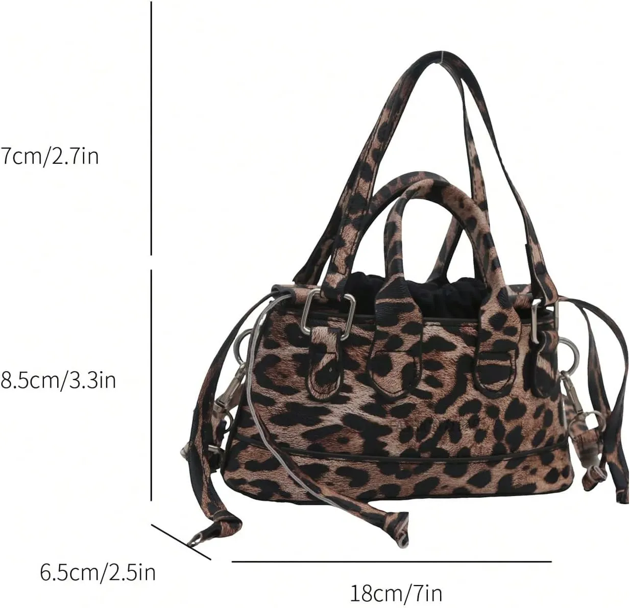 GORGLITTER Women's Small Crossbody Bag Metallic Crocodile Print Double Handle Satchel Bag Purse