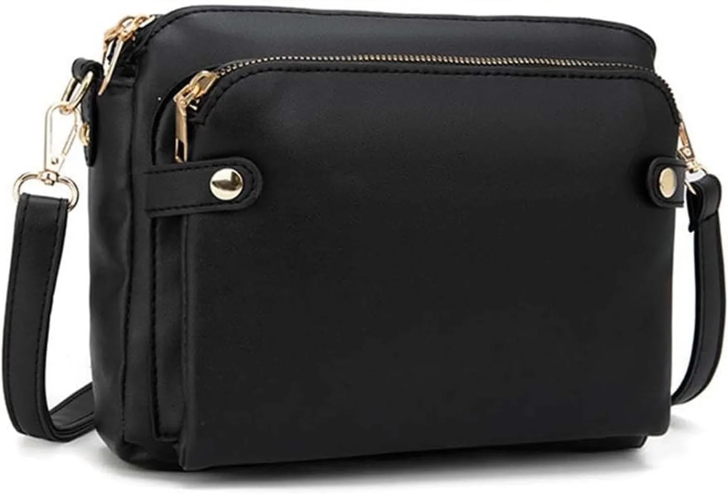 Gpmsign Crossbody Bag, 2024 New Crossbody PU Leather Shoulder Bags, Adjustable Handbags purses, Gpmsign Anti Theft Leather Bag (Black)