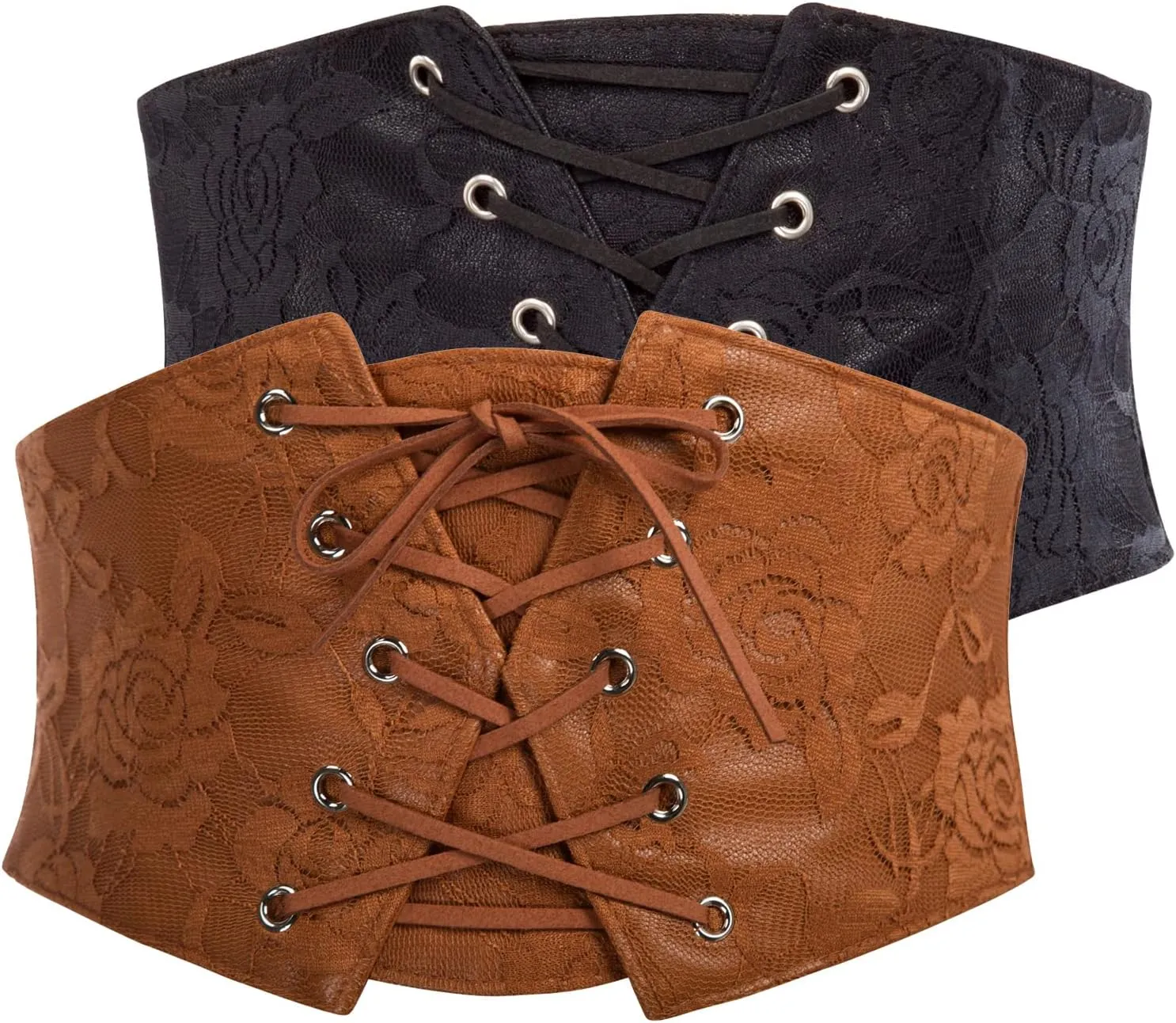 GRACE KARIN Corset Belt for Women Elastic Underbust Corset Waist Belt 2Pcs