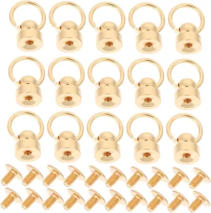 GRADENEVE 20 Sets Belt Ring Monk Head Buckle Bag Chain Screws Rivets for Rivets Fasteners Purse Bag Buttons Phone Cover Rivets Luggage Rivets Leather Craft Screws
