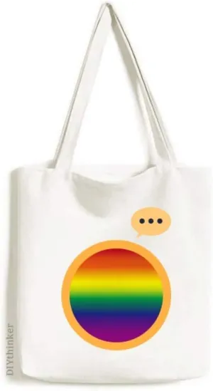 Gradient LGBT Rainbow Homo Expression Gift Sack Canvas Tote Shoulder Bag