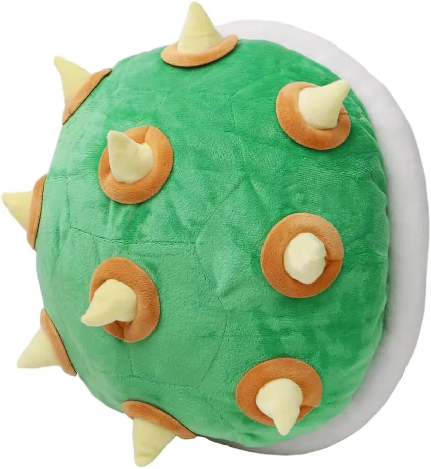 Green Bowser Koopa Troopa Backpack Turtle Shell Yellow Spiked Soft Stuffed Cartoon Turtle Costume Backpack Tortoise Shell Bag 12"
