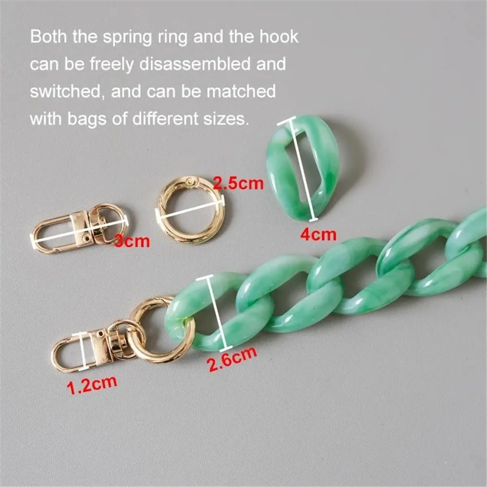 GRFIT Handbag Strap Resin Handbag for Women, Superchic, Candy Colour, Easy to Match, Matte Strap, Chain for Girls, Fashion Evening Bag, Shoulder Strap Belt (Pink, 45 cm)