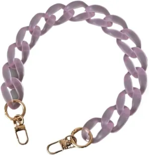GRFIT Handbag Strap Resin Handbag for Women, Superchic, Candy Colour, Easy to Match, Matte Strap, Chain for Girls, Fashion Evening Bag, Shoulder Strap Belt (Pink, 45 cm)