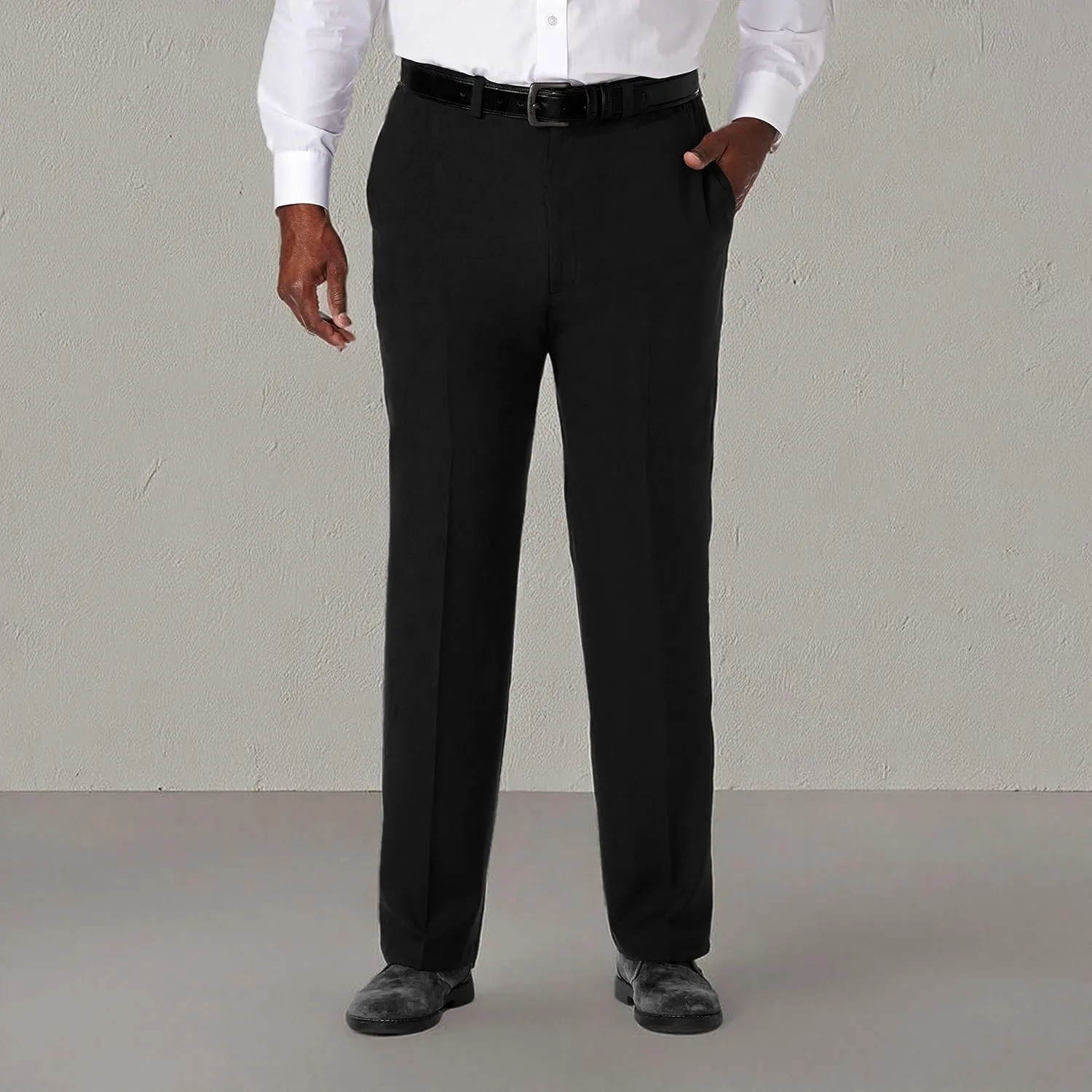Haggar Men's Cool 18 Pro Classic Fit Flat Front Dress Casual Stretch Golf Pant (Regular and Big & Tall Sizes)