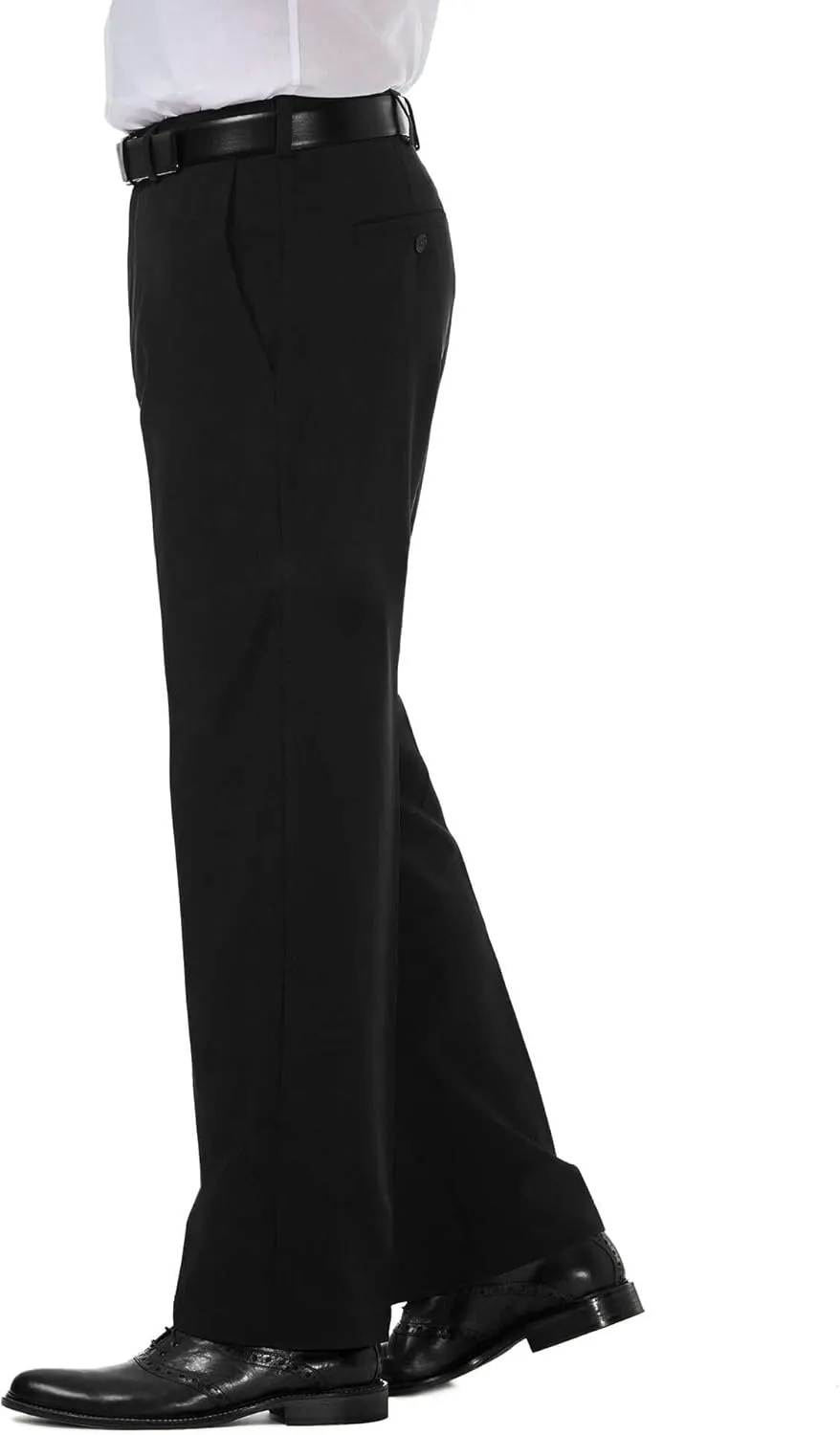 Haggar Men's Cool 18 Pro Classic Fit Flat Front Dress Casual Stretch Golf Pant (Regular and Big & Tall Sizes)
