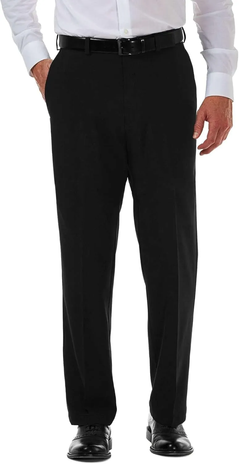 Haggar Men's Cool 18 Pro Classic Fit Flat Front Dress Casual Stretch Golf Pant (Regular and Big & Tall Sizes)
