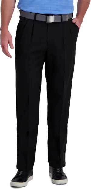 Haggar Men's Cool Right Performance Flex Classic Fit Pleat Front Pant (Regular and Big and Tall Sizes)