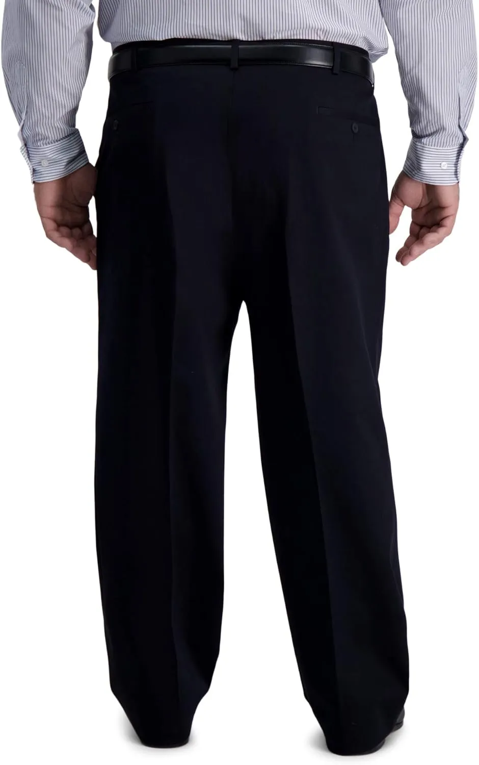 Haggar Men's Iron Free Premium Khaki Classic Fit Pleat Front Expandable Waist Casual Pant (Regular and Big & Tall Sizes)