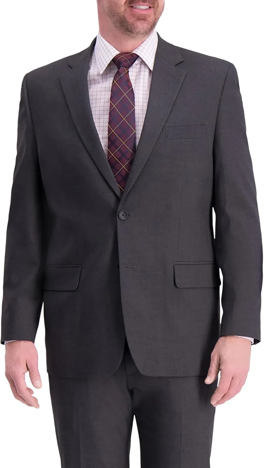 Haggar Men's JMH Premium Stretch Classic Fit Solid Color Suit Separates - Pants and Jackets
