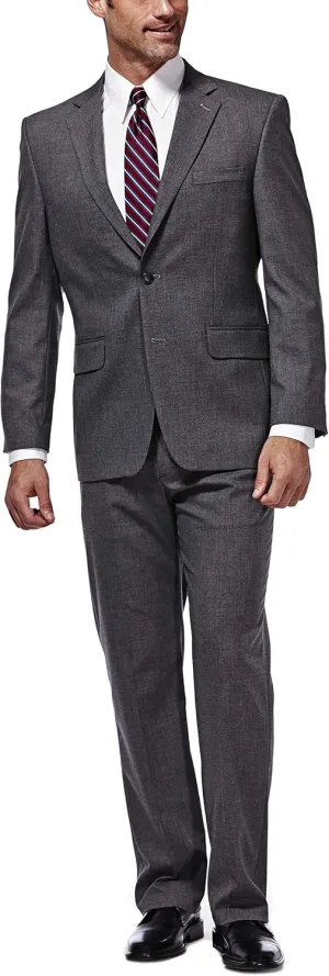 Haggar Men's JMH Premium Stretch Classic Fit Solid Color Suit Separates - Pants and Jackets