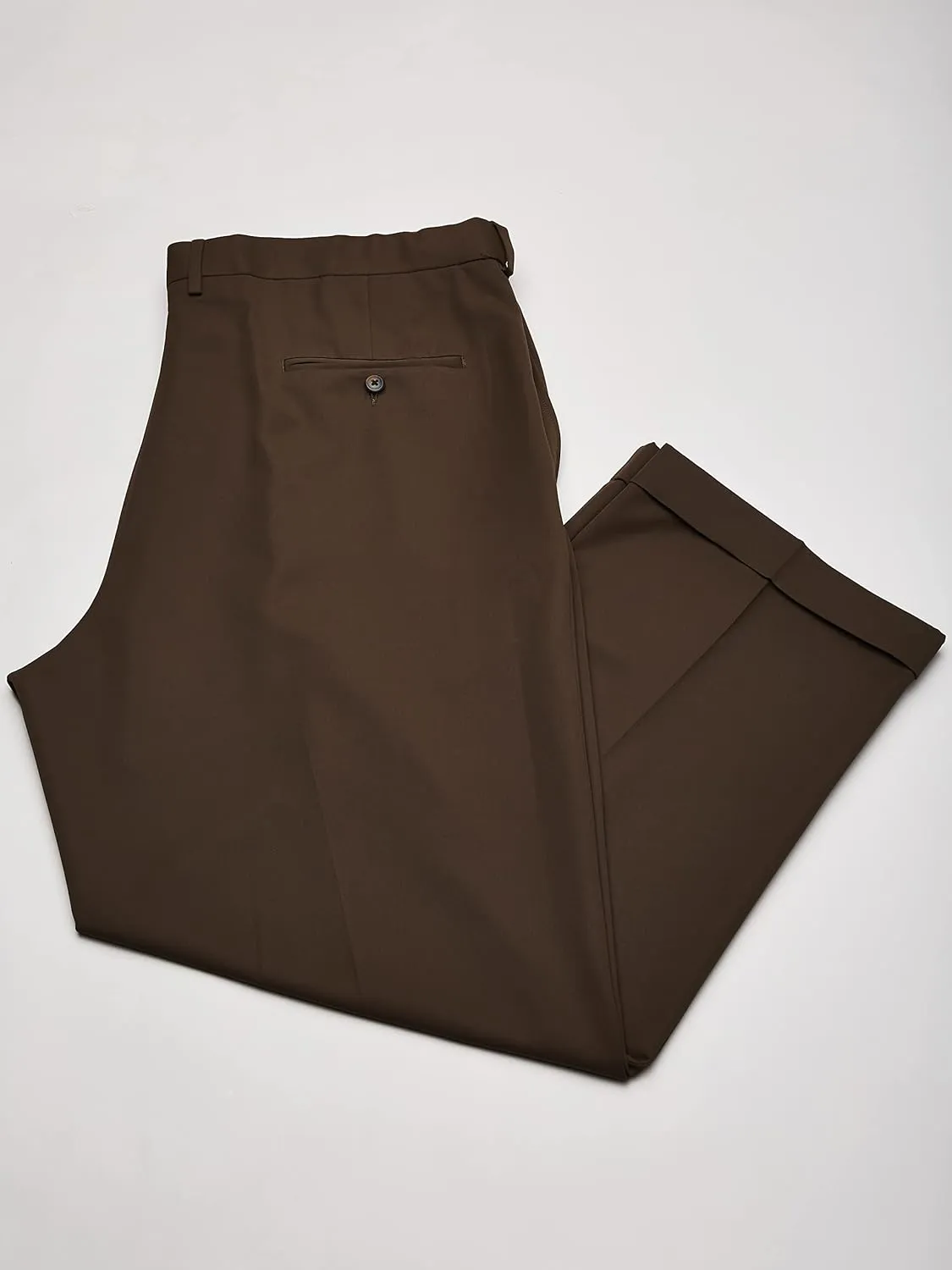 Haggar mens Mynx Gabardine Hidden Expandable Waistband Classic Fit Front Pleated Dress Pant
