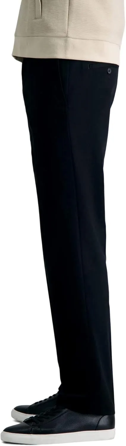 Haggar Men's Premium No Iron Khaki Straight Fit Flat Front Casual Pant