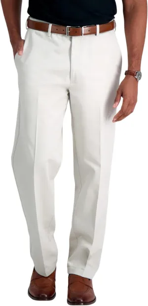 Haggar Men's Work to Weekend Hidden Expandable Waist No Iron Flat Front Pant