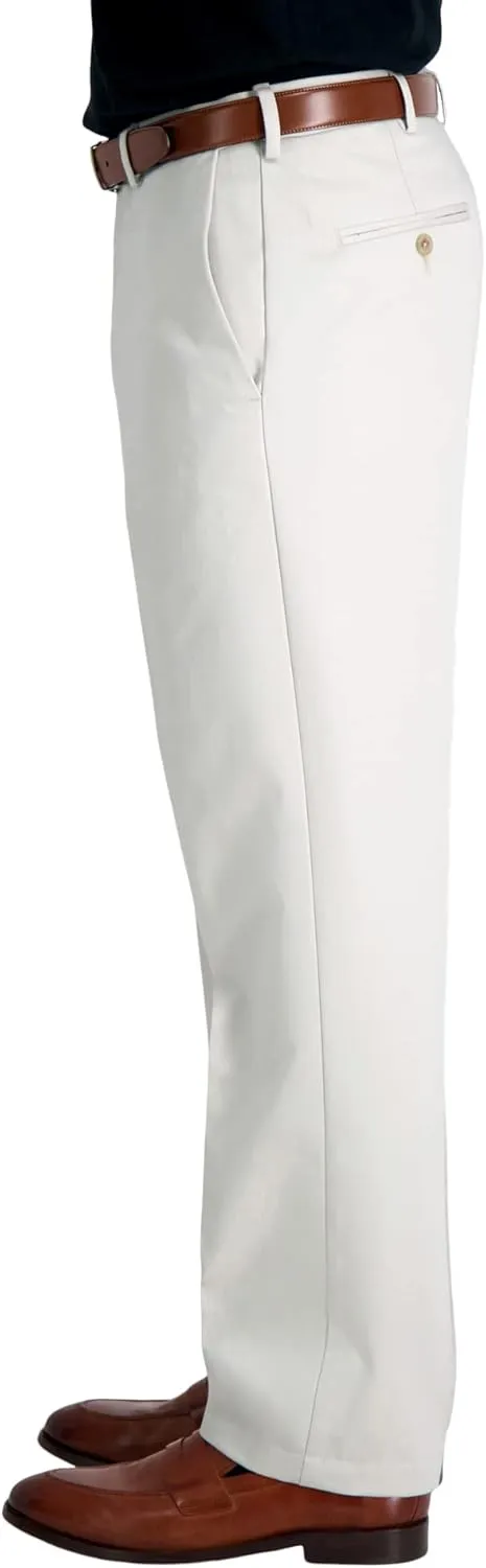 Haggar Men's Work to Weekend Hidden Expandable Waist No Iron Flat Front Pant