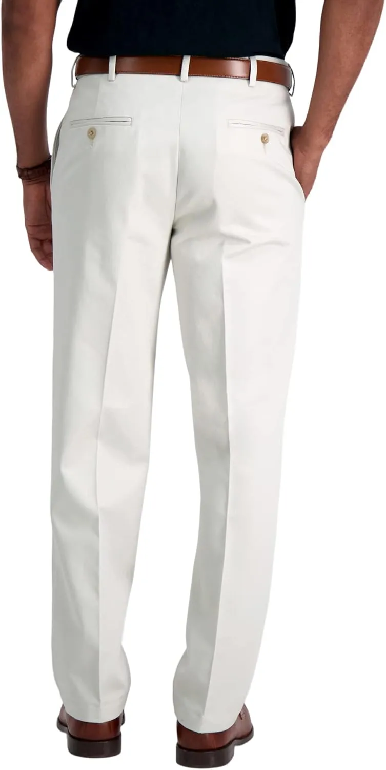 Haggar Men's Work to Weekend Hidden Expandable Waist No Iron Flat Front Pant